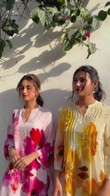 Seher Pink Floral Printed Suit