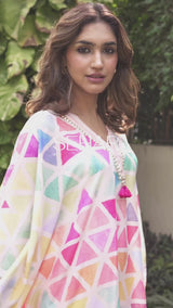 Geometrical Printed Kaftan Set