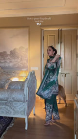 Ziya Emerald Print Hand-Embellished Set