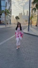 Seher Pink Floral Printed Suit