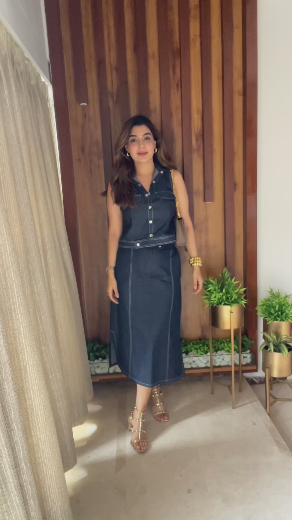 Denim Skirt Set- Inchingindia