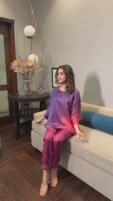 Seher Pink Purple Tie & Dye Co-ord Set