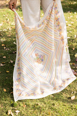 Ziya Bloom Printed Linen Set with Scarf