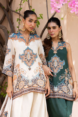 Ziya Ivory Mughal Print Hand-Embellished Farshi Set