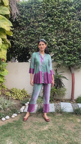 PURPLE-BLUE OMBRE CO-ORD SET