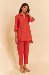 Orange Linen Co-ord Set