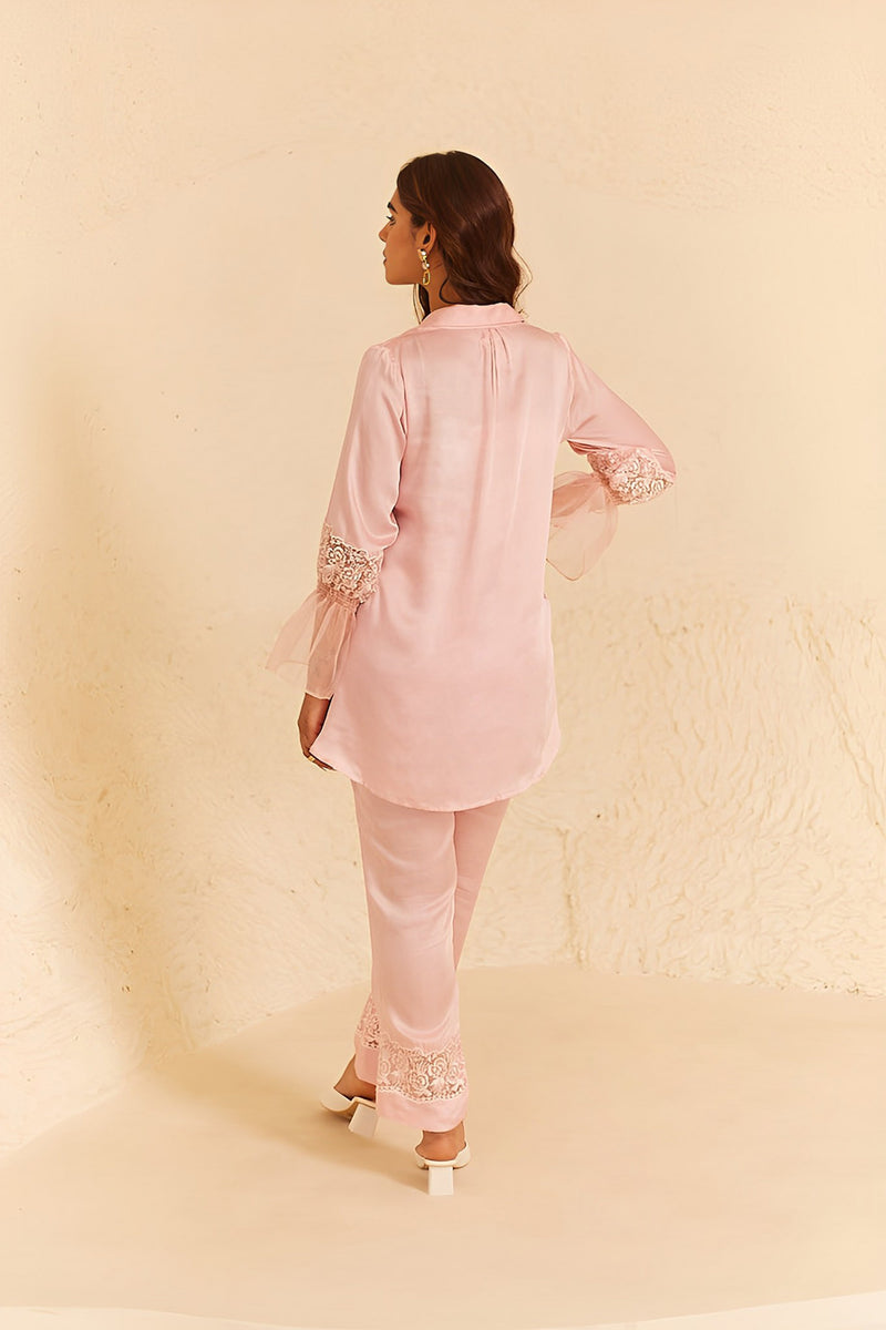Baby Pink Embroidered Co-ord Set