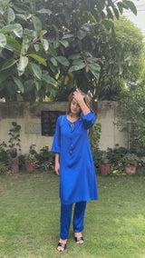 Royal Blue Kurta Set