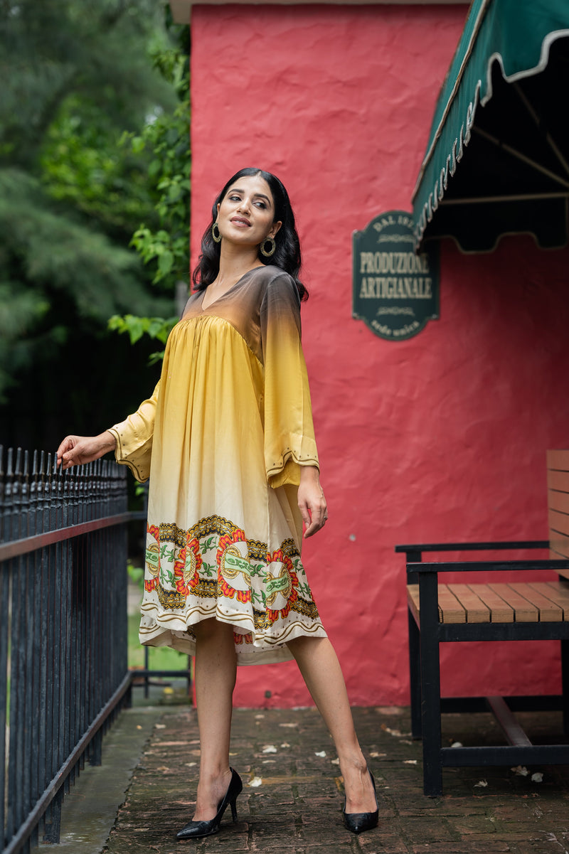 Earth Tone Ombre Dress