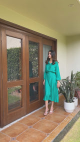 Emerald Green Midi Dress