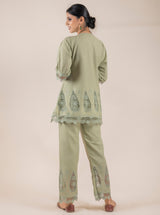SAGE GREEN CUT WORK SET