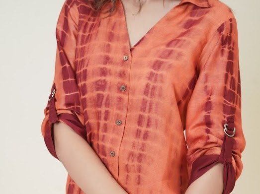 MAROON-RUST OMBRE CO-ORD SET