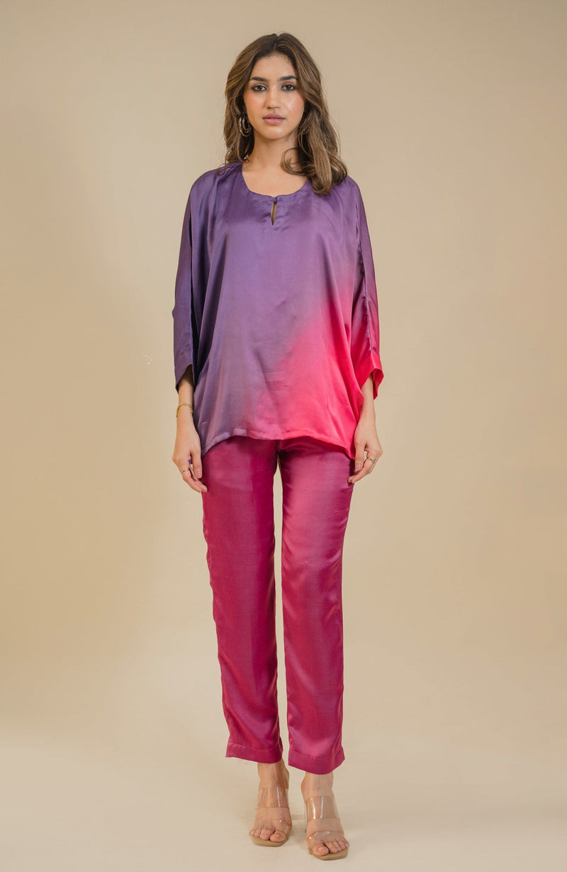 Seher Pink Purple Tie & Dye Co-ord Set