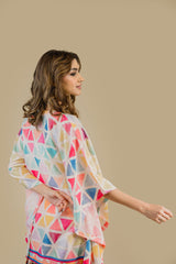 Geometrical Printed Kaftan Set