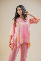 Seher Pink Lime Tie & Dye Co-ord Set