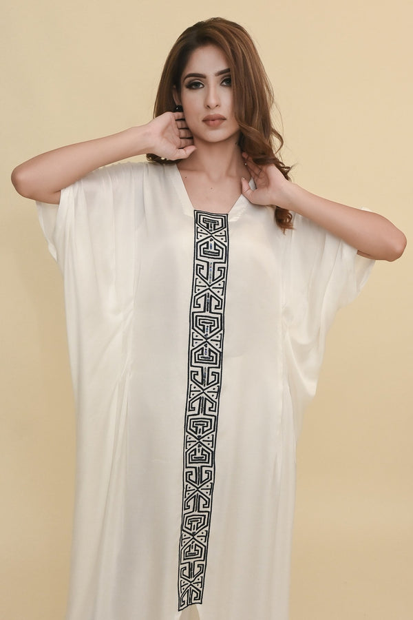 CREAM SILHOUETTE DRESS