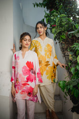 Seher Yellow Floral Printed Suit