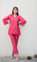 Punch Pink Co-Ord Set For Women 